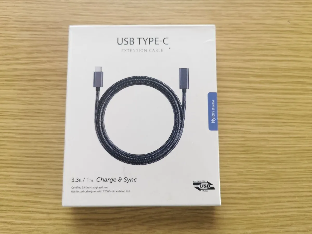 USB C Extension Cable Male to Female Thunderbolt 3 - Image 1