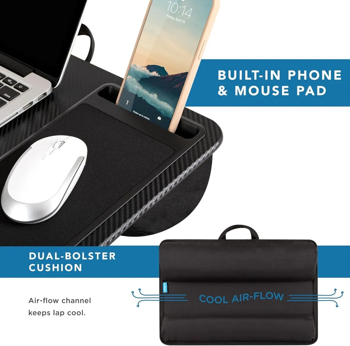 Home Office Pro Lap Desk with Wrist Rest Mouse - Image 4