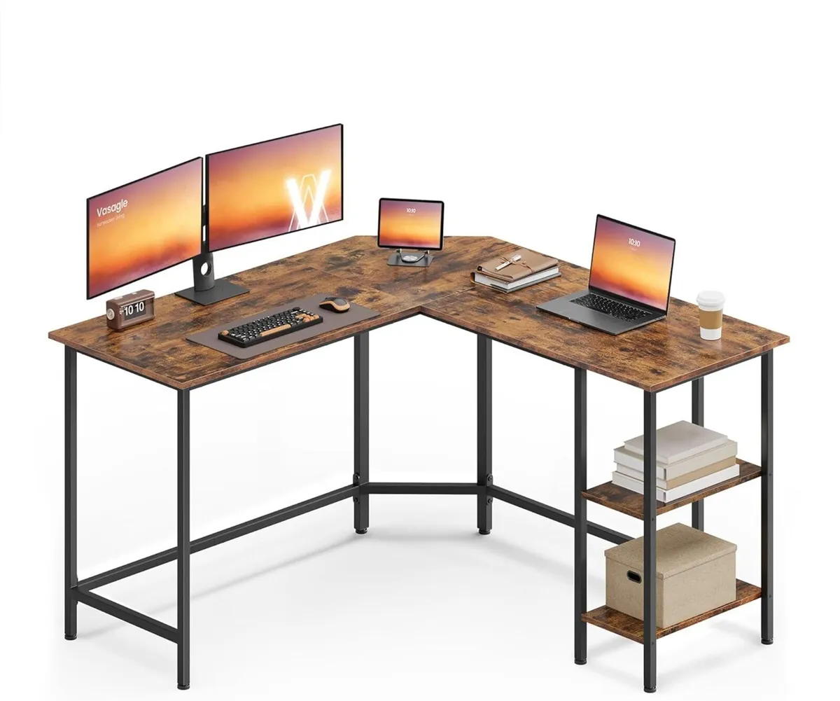 Computer Desk L-Shaped Corner 120 x 130 76 cm - Image 1