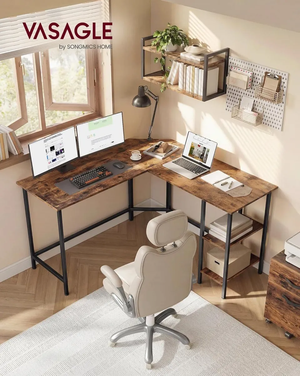 Computer Desk L-Shaped Corner 120 x 130 76 cm - Image 2