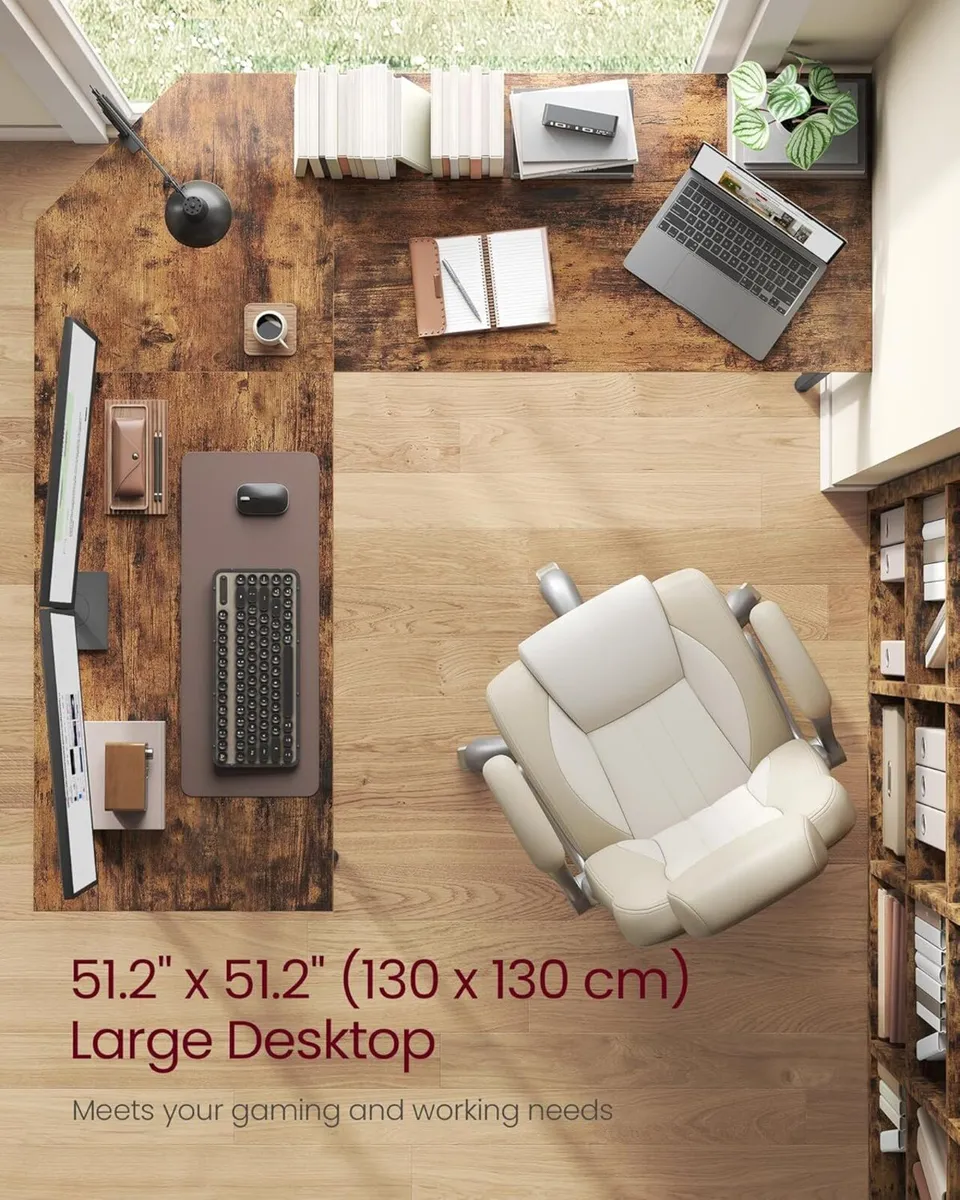 Computer Desk L-Shaped Corner 120 x 130 76 cm - Image 4