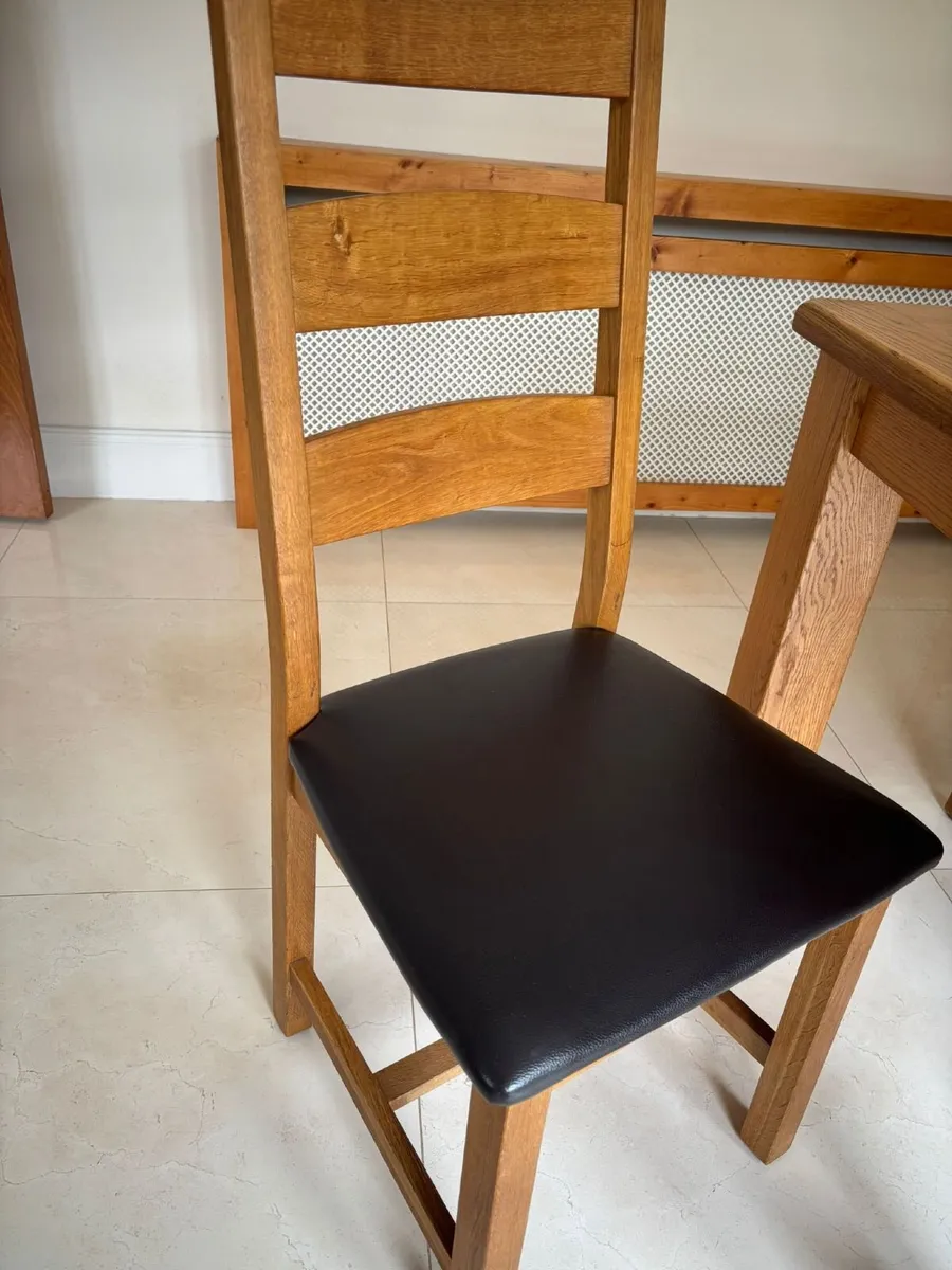 Dinner table with 6 chairs and chest drawer - Image 4