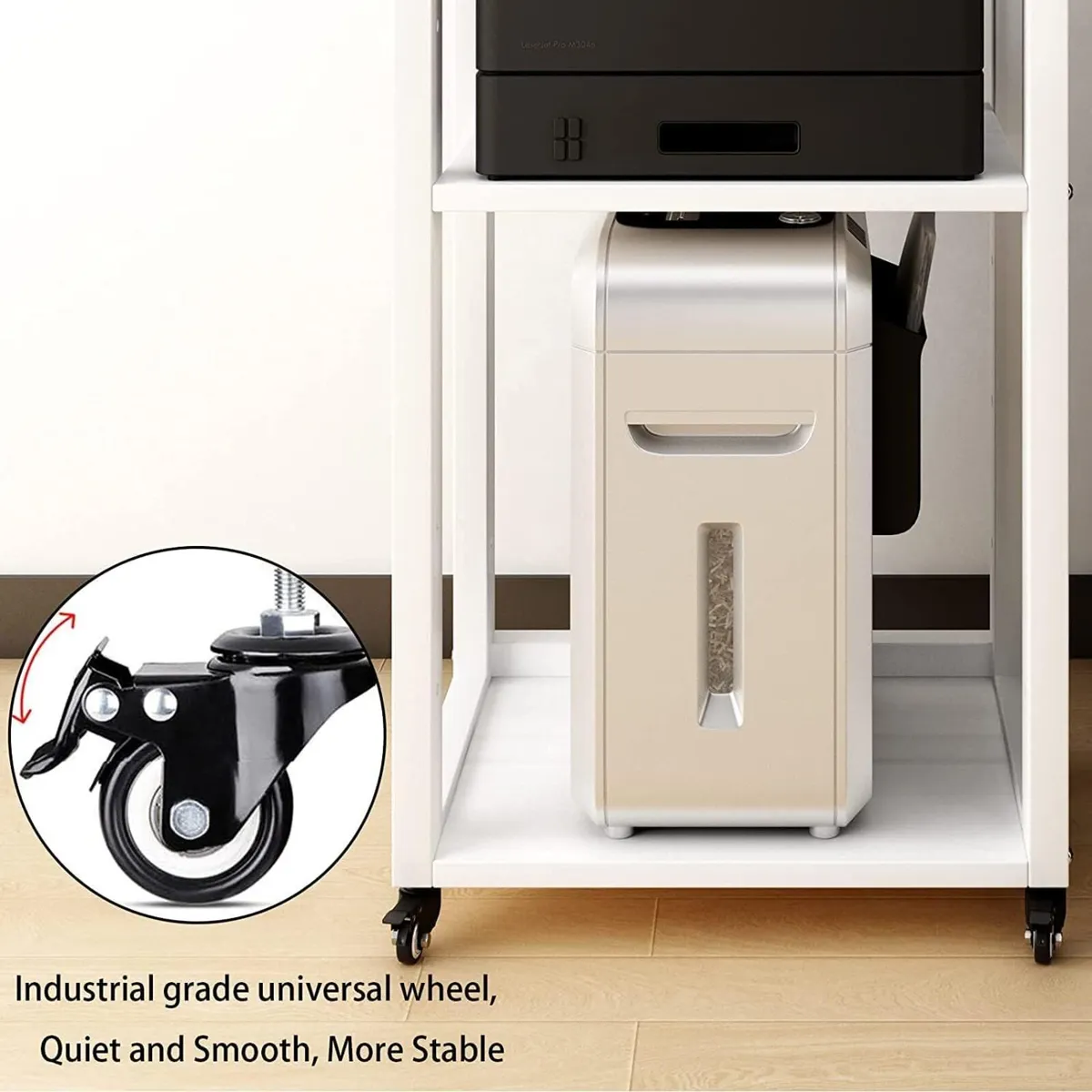 3-Tier Printer Stand with Storage 53x35x101cm - Image 4