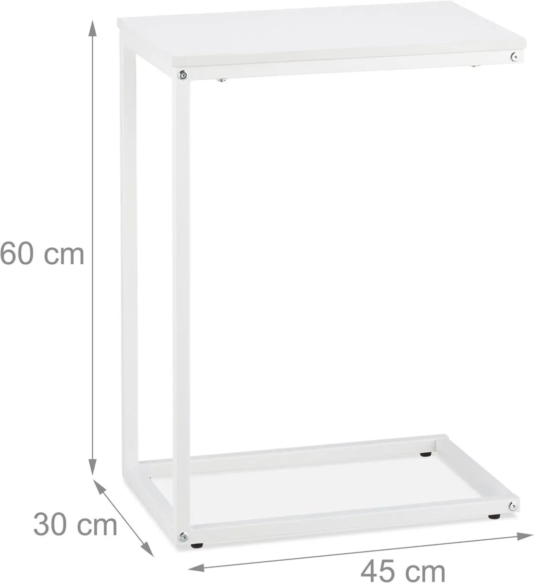 C-Shaped Side Table HWD: 60 x 30 45 cm Laptop - Image 3