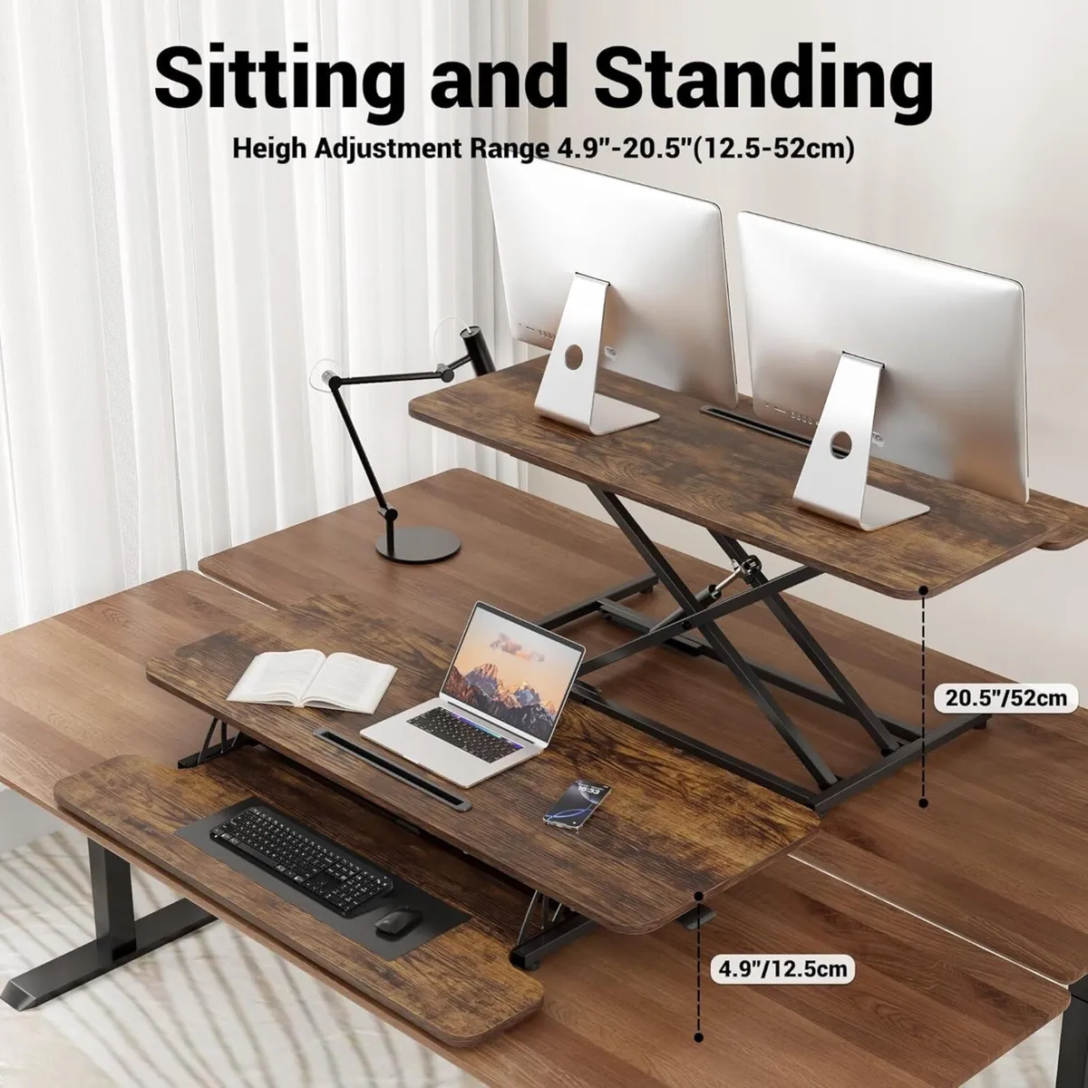 Standing Desk Converter 42/106cm Wide Height - Image 4