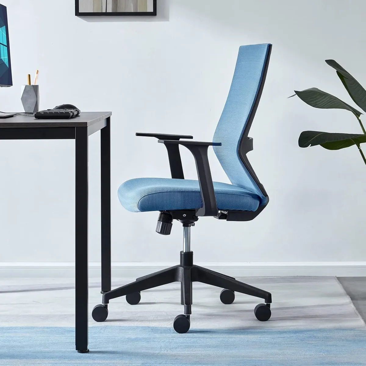 Ergonomic Office Chair - Mesh Mid-Back Desk with - Image 3