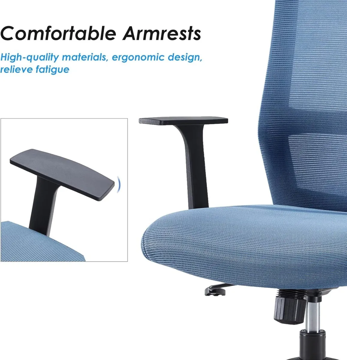Ergonomic Office Chair - Mesh Mid-Back Desk with - Image 4