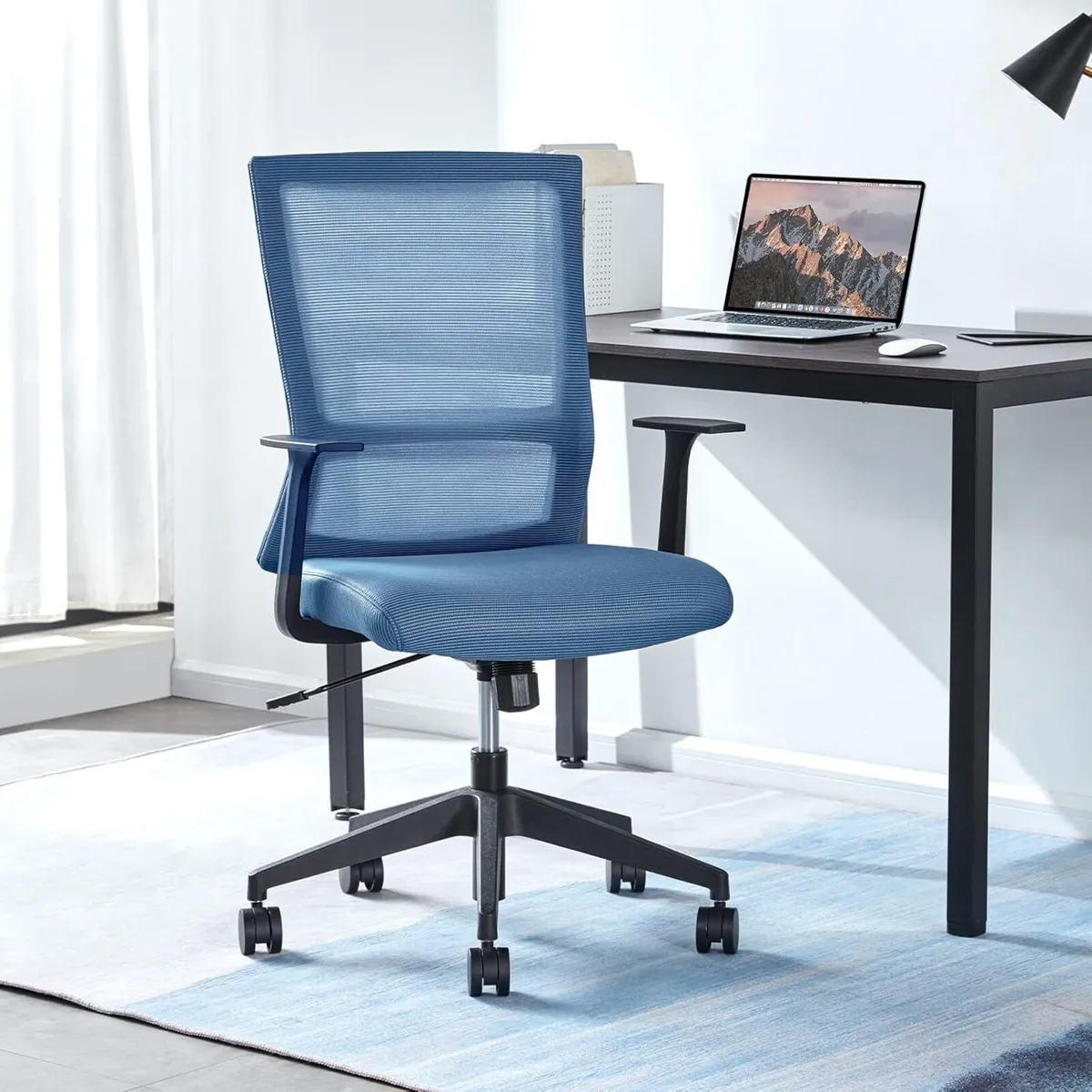Ergonomic Office Chair - Mesh Mid-Back Desk with - Image 1