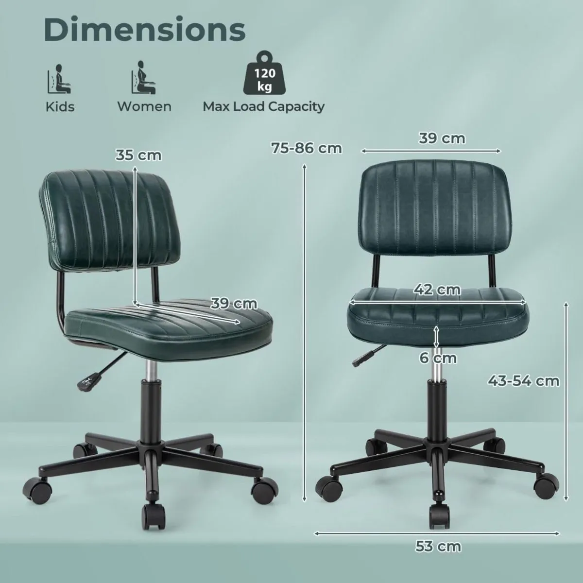 Adjustable Ergonomic PU Leather Leisure Chair - Image 3