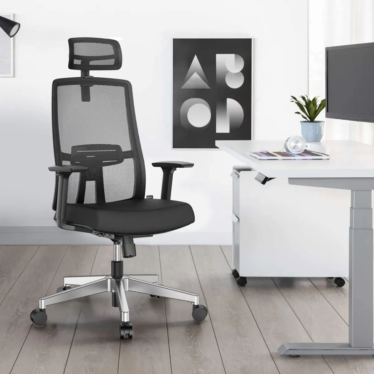 Ergonomic Mesh Home Office Chair With Back - Image 2
