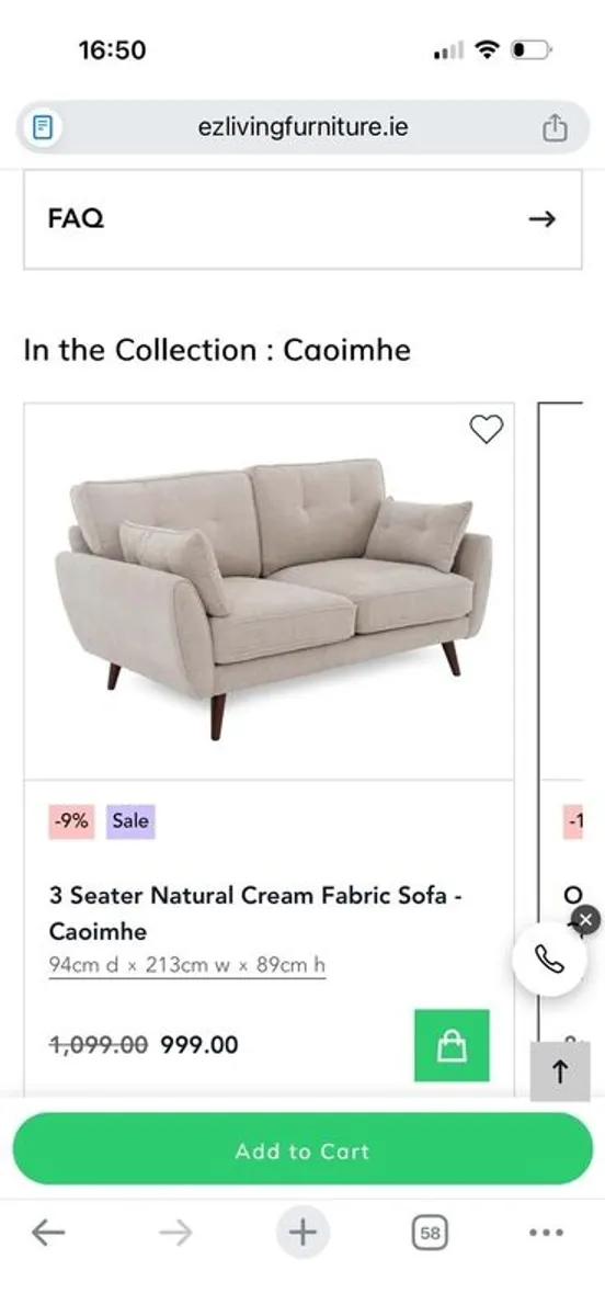 3 seater sofa - Image 4