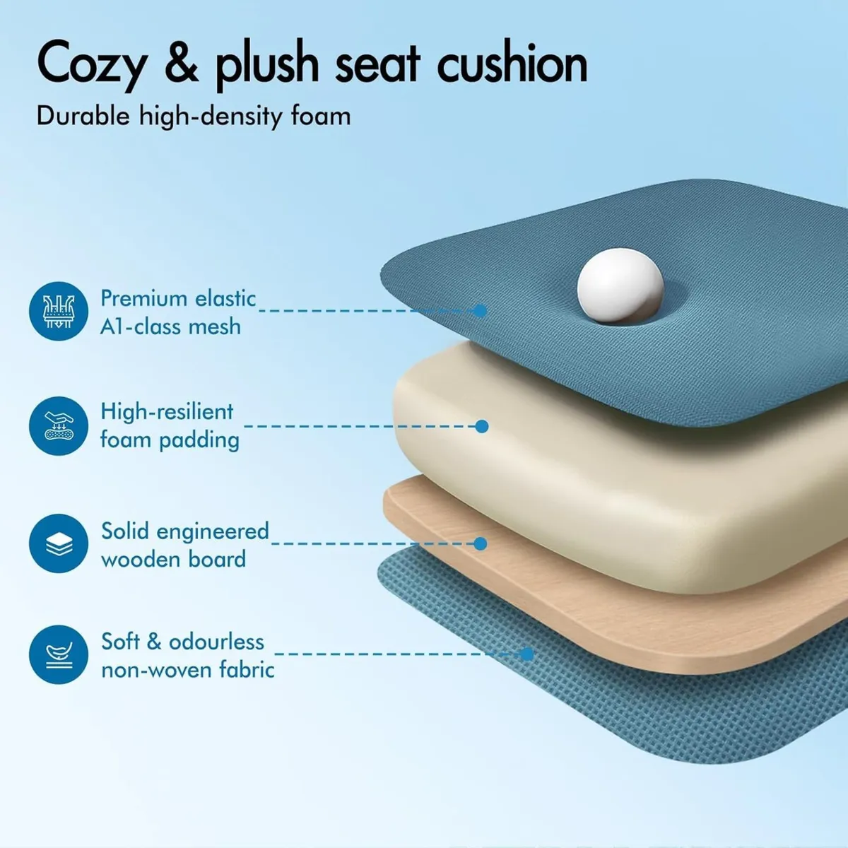Ergonomic Office Chair with Headrest High Back - Image 4
