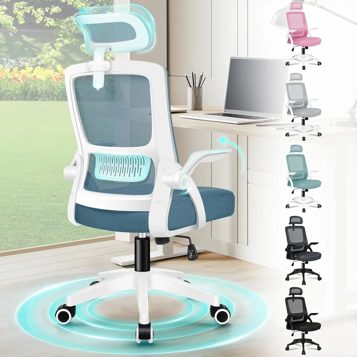 Ergonomic Office Chair with Headrest High Back - Image 1