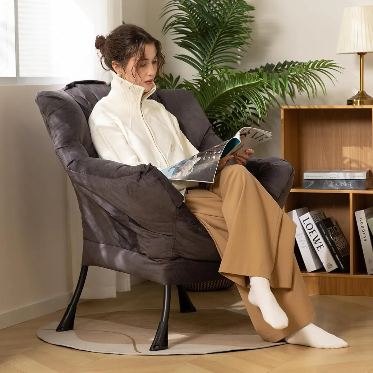 Armchair Living Room Chairs Cuddle Chair Comfy - Image 2