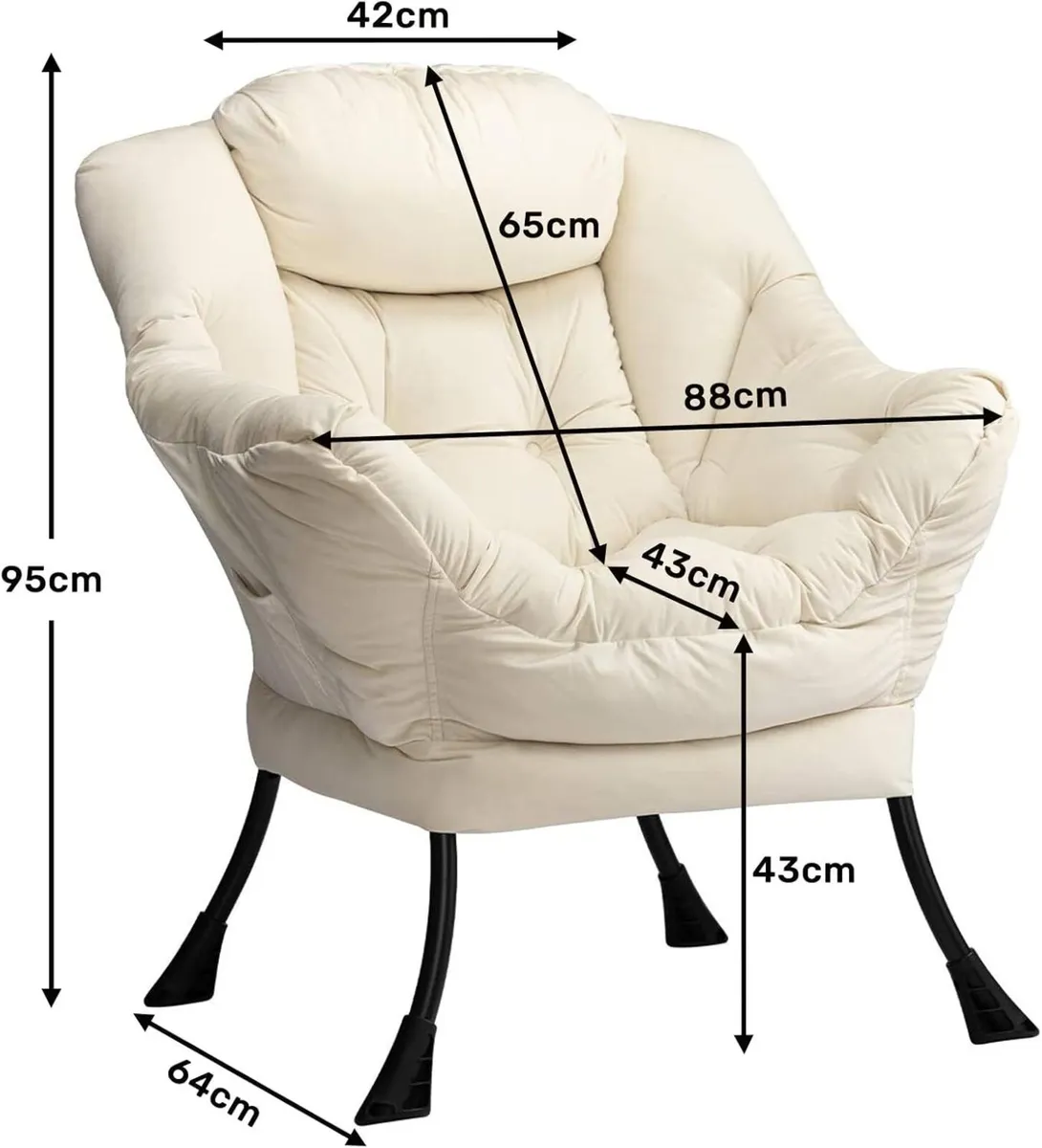 Armchair for Living Room Bedroom Comfy Reading - Image 3