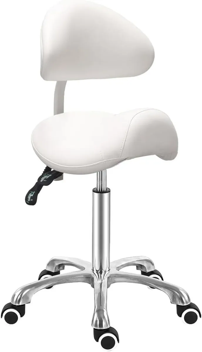 Saddle Stool Chair with Back Support - Ergonomic - Image 1