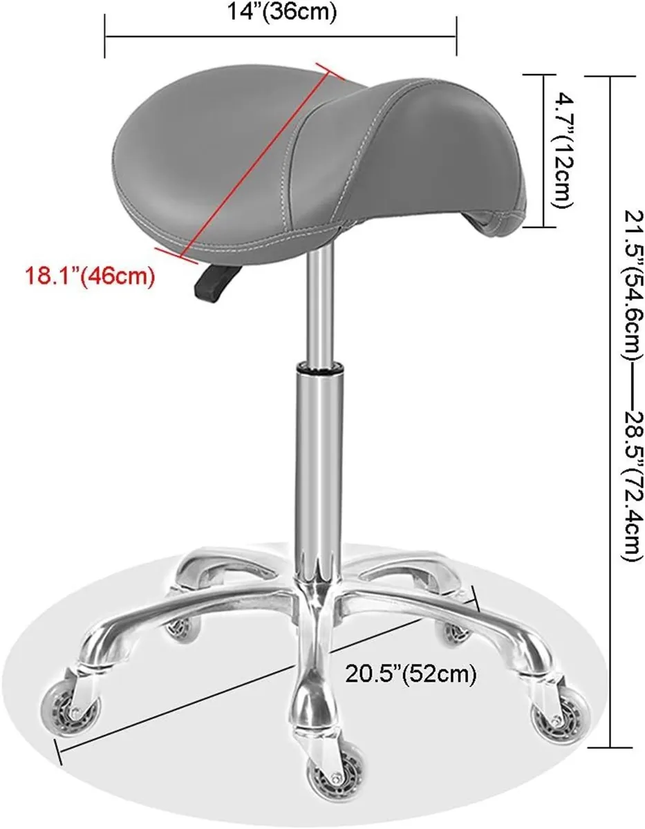 Saddle Stool Chair for Massage Clinic Spa Salon - Image 3
