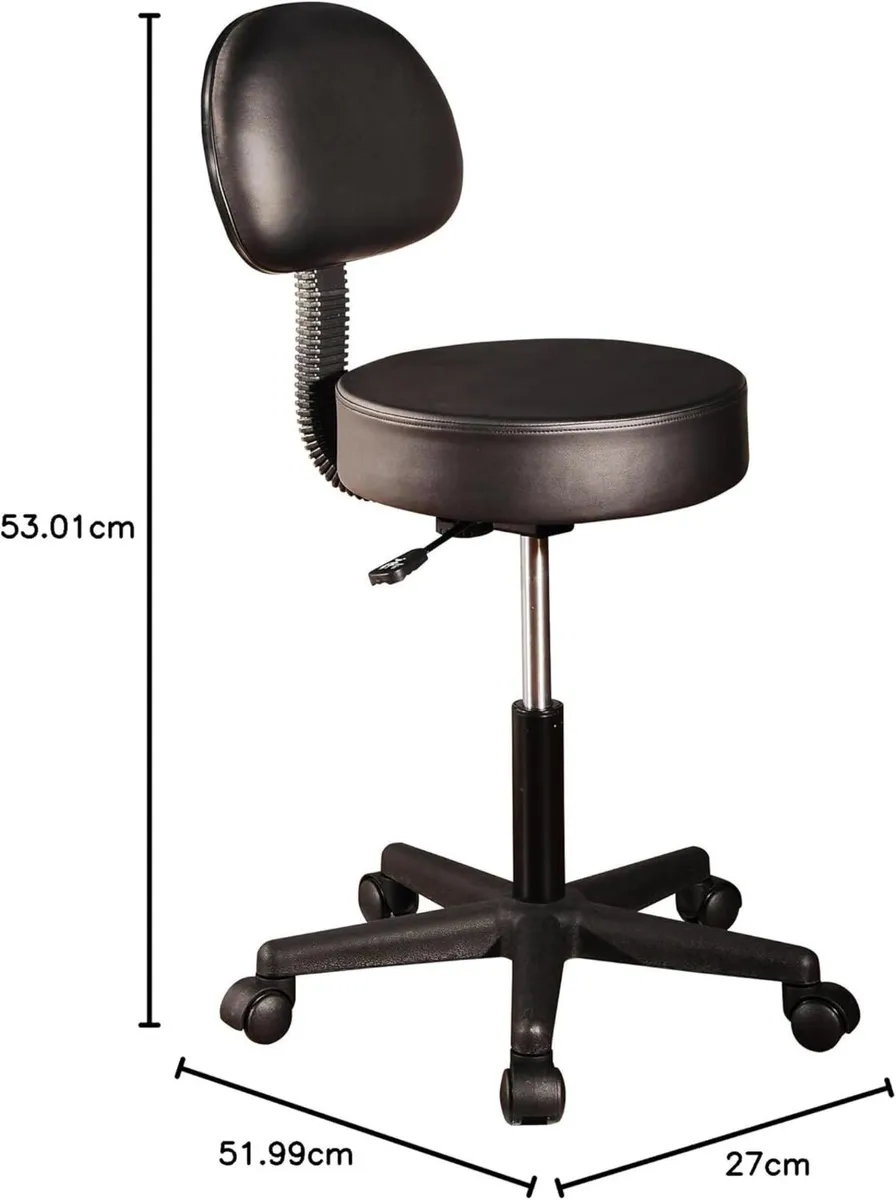 Master Massage Pneumatic Rolling Stool with - Image 2
