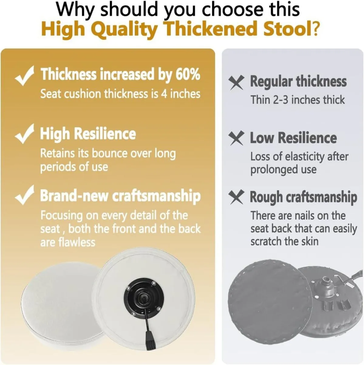 Massage Stool Chair on Wheels for Beauty Kitchen - Image 3