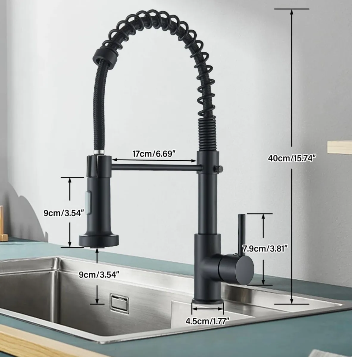 Black kitchen tap NEW - Image 2