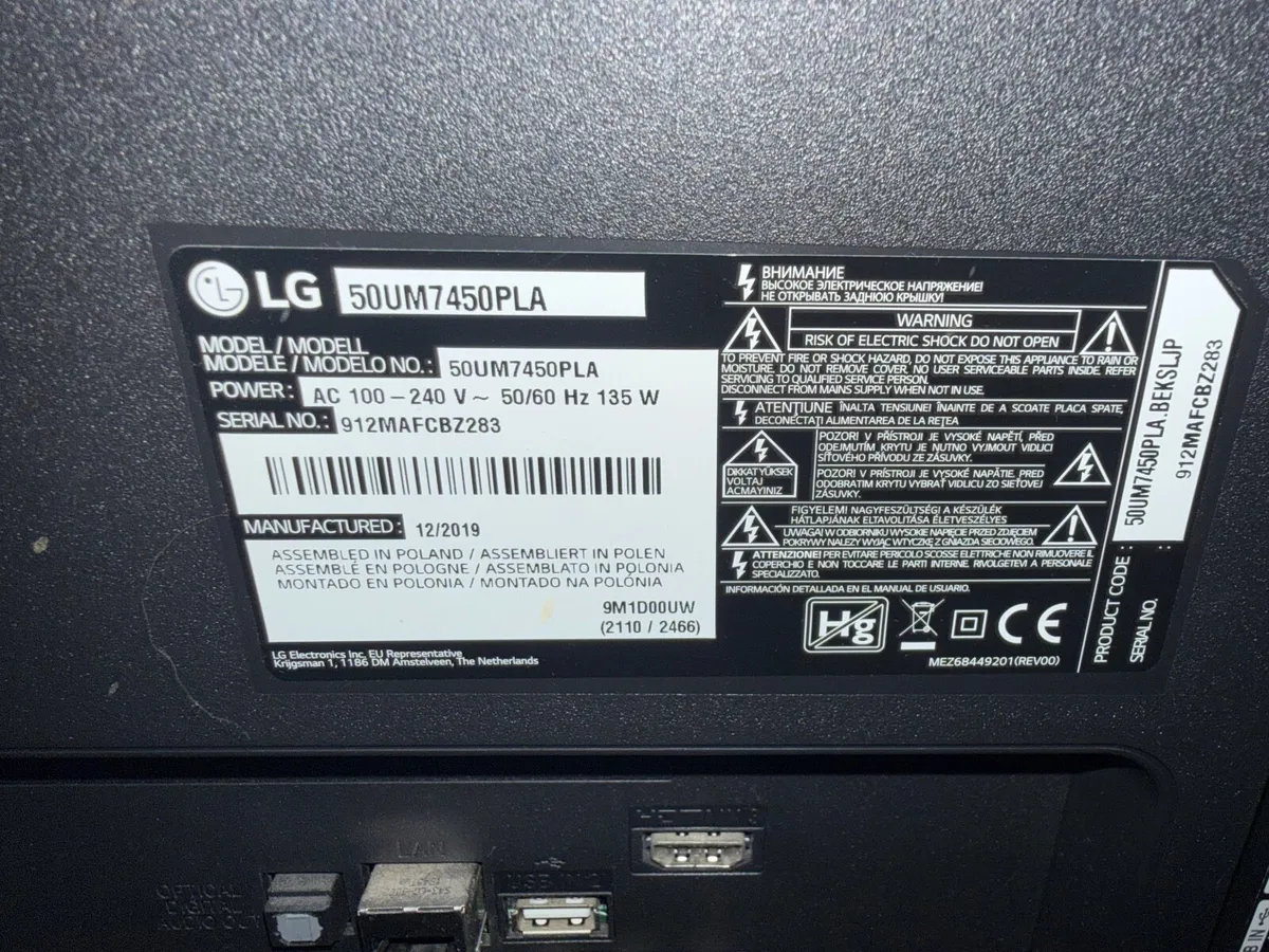 LG 50” 4K TV - Image 2
