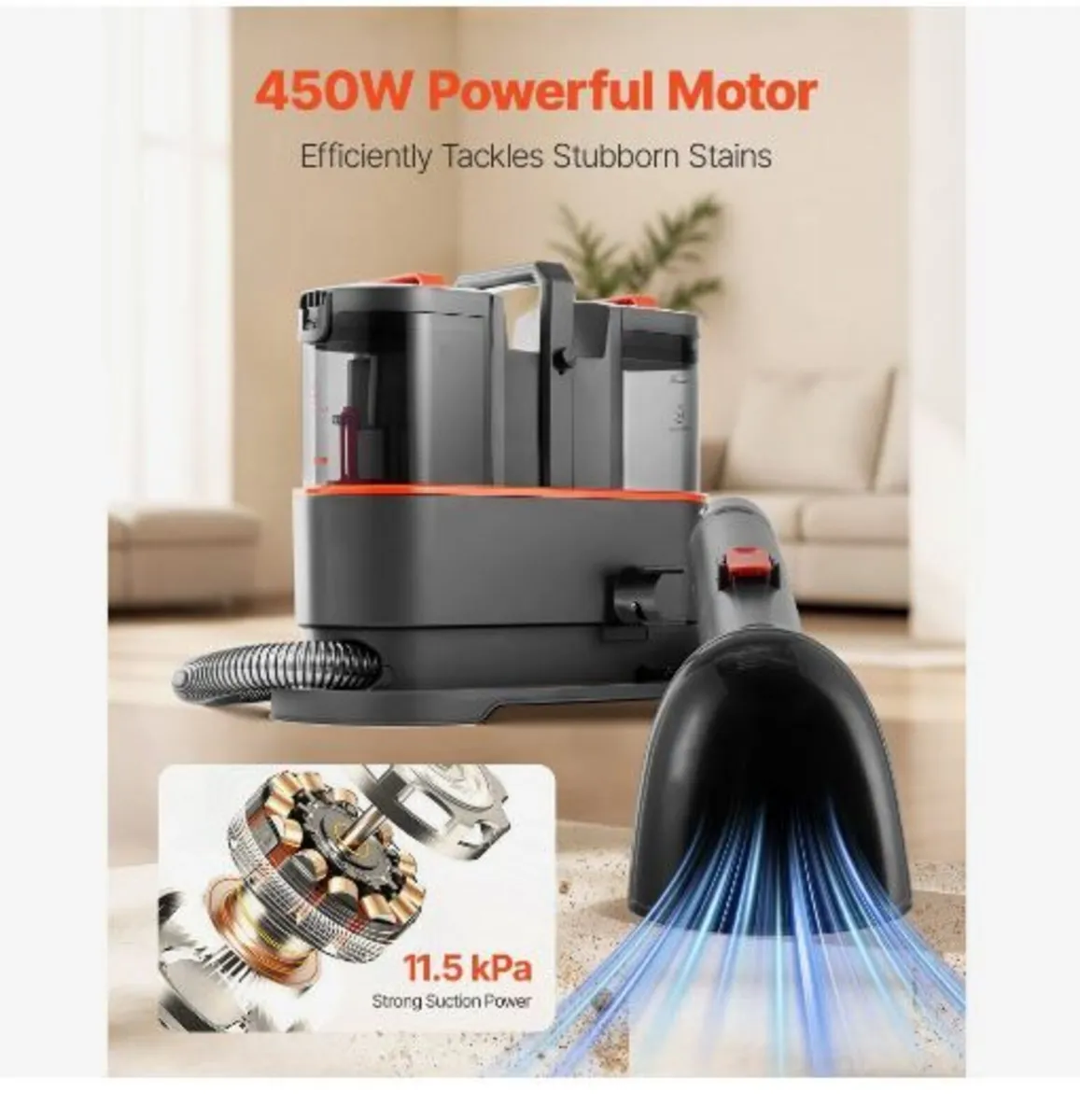 Carpet Cleaner Machine, 1.5 L Clean Water - Image 3