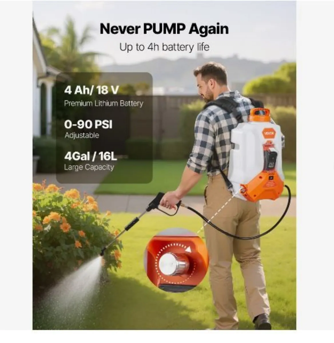 Battery Powered Backpack Sprayer - Image 3