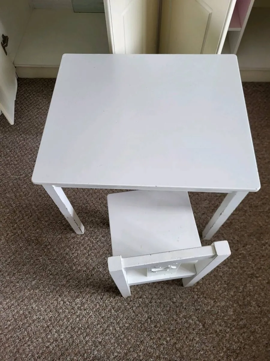 Ikea kids table and one chair - Image 1
