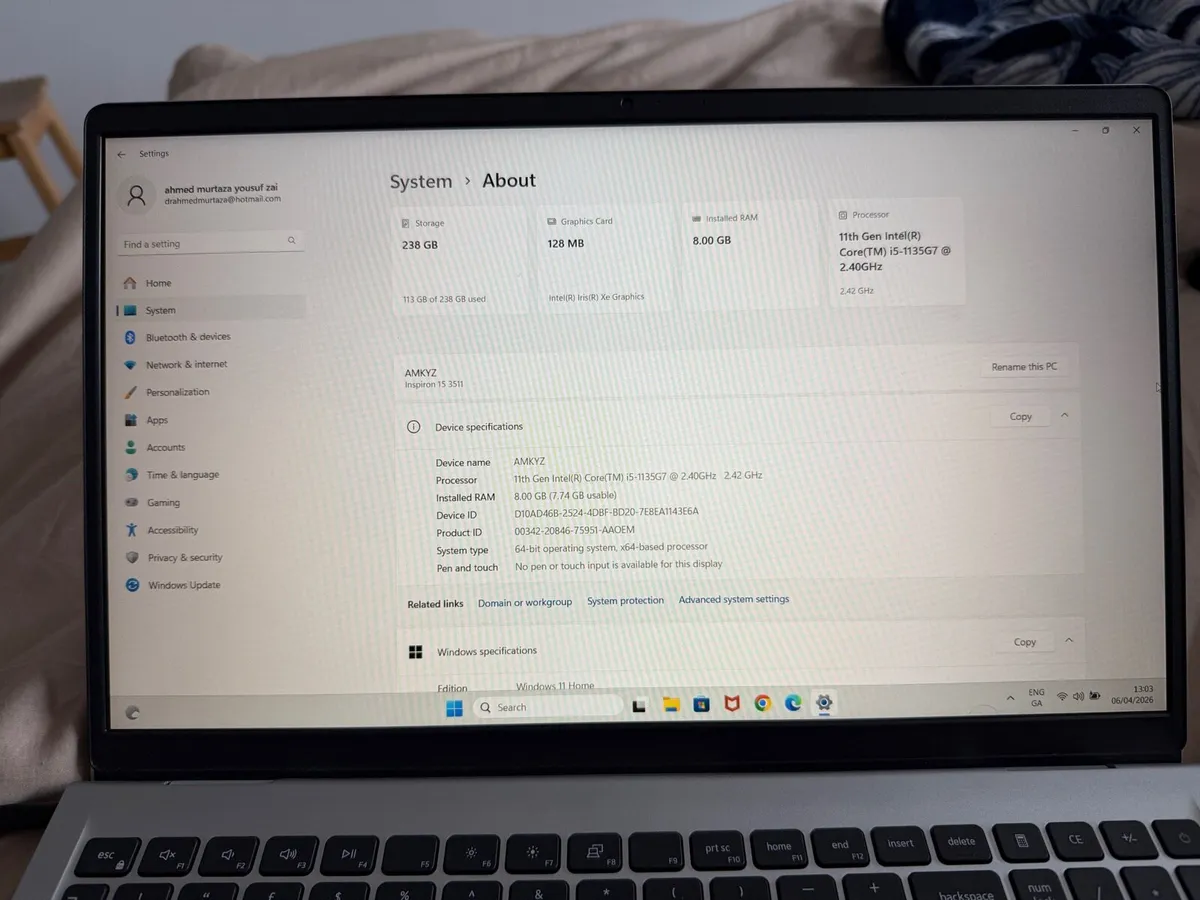 Dell Inspiron 15” 3511 Laptop - Image 4