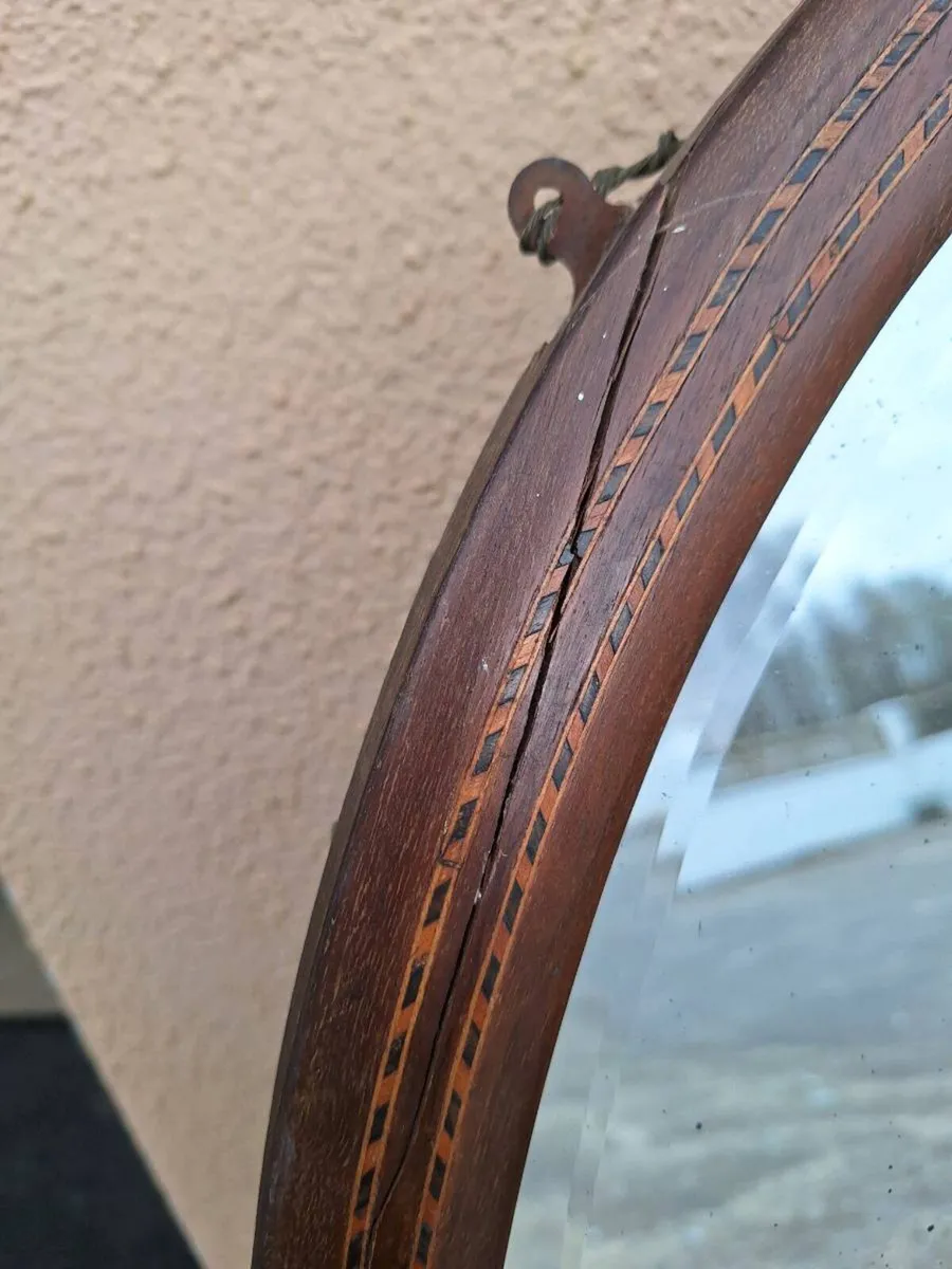 Antique oval mirror - Image 3