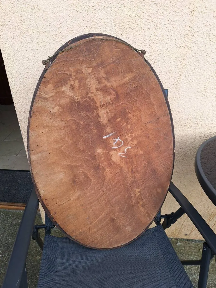 Antique oval mirror - Image 2