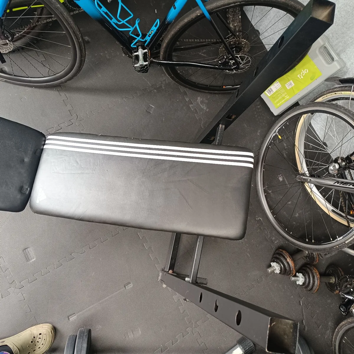 Workout bench,  hooks for barbells not included - Image 2