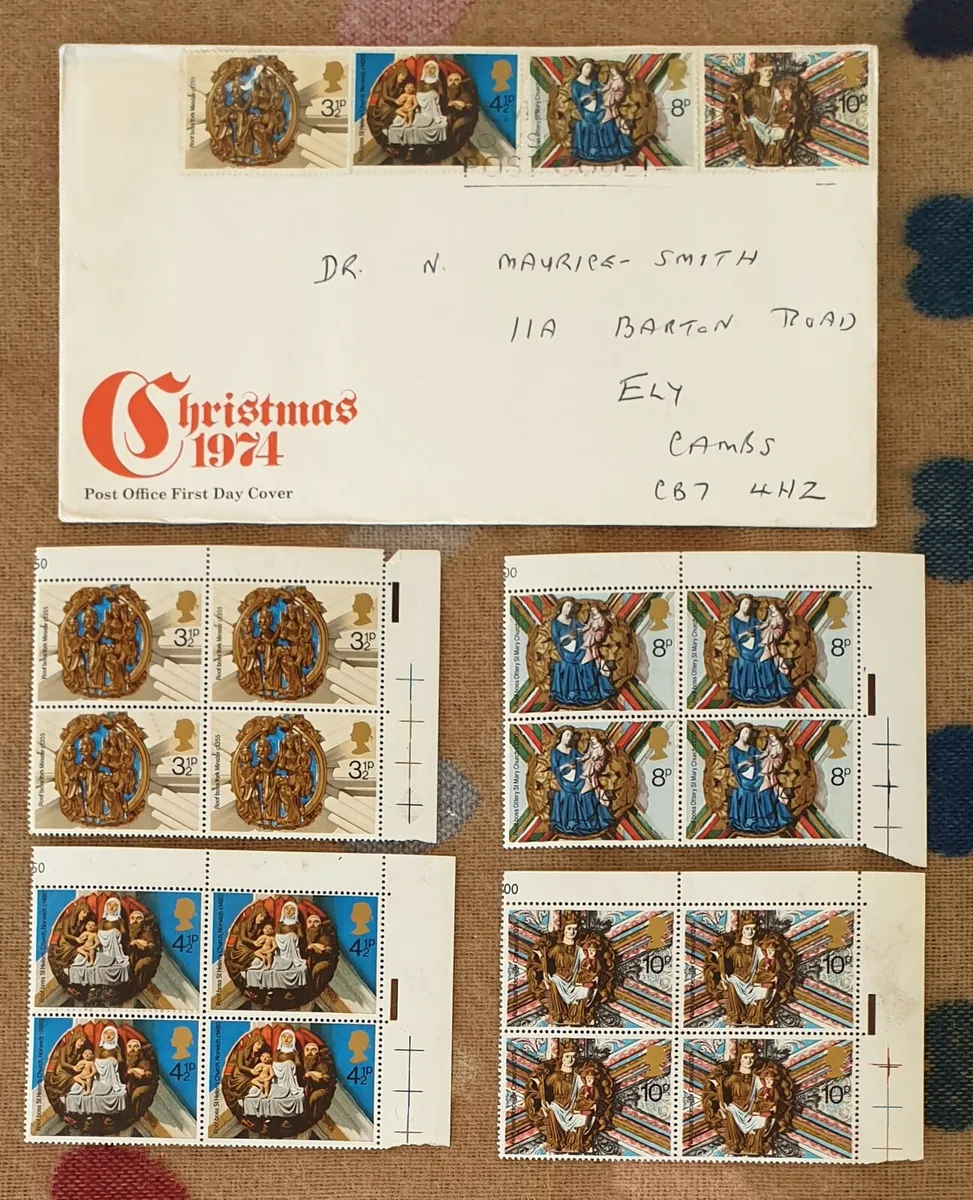 UK 1st Day Cover & Blocks 1974 - Image 1