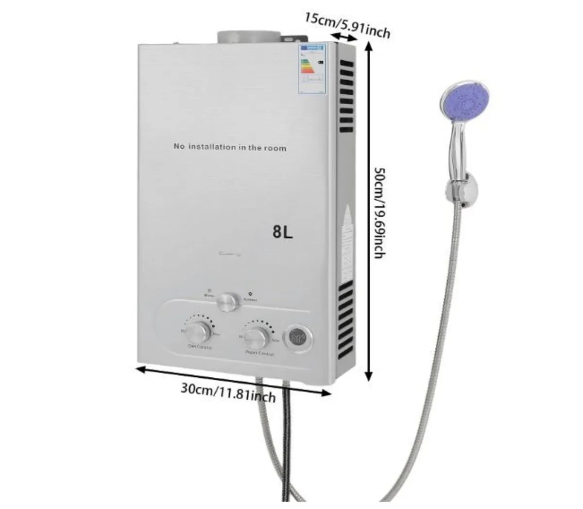 8 Litre Gas Instantaneous Water Heater - Image 2