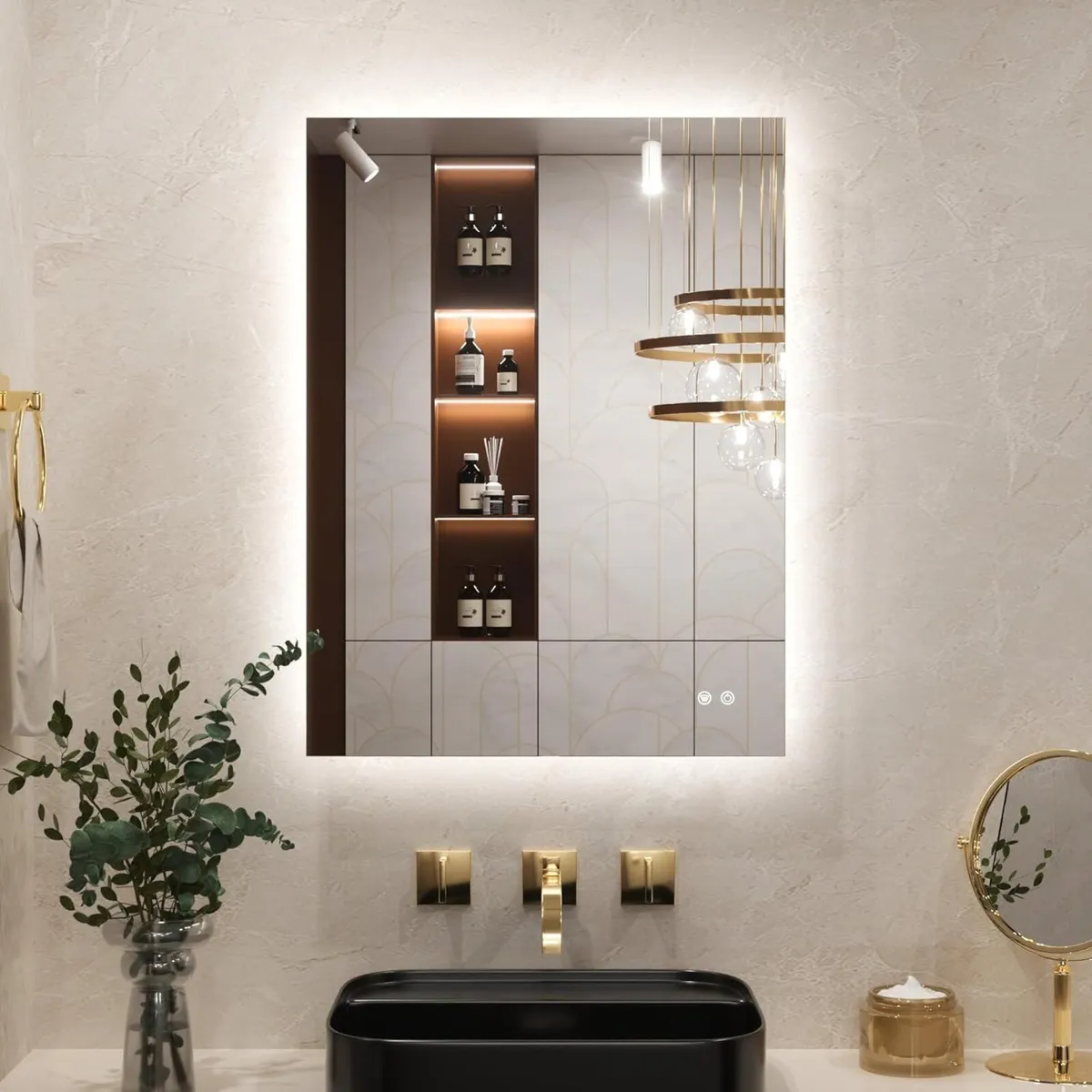 Bathroom Mirror with LED Lights 60x80cm Illuminate - Image 1