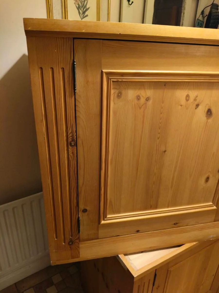 Beeswaxed, solid pine cabinet. - Image 3