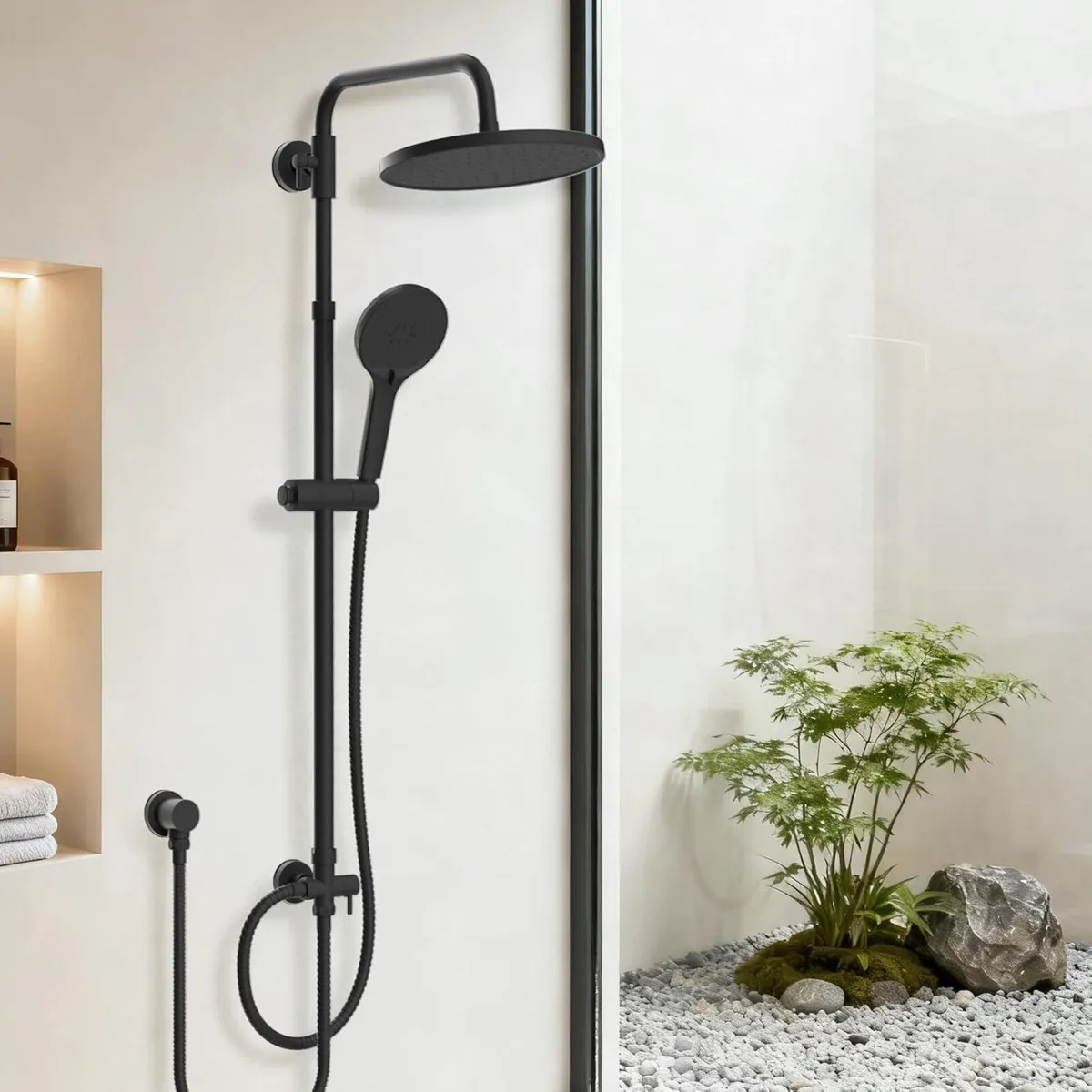 Self-Cleaning Rainfall Shower Kit with 3-Mode - Image 1