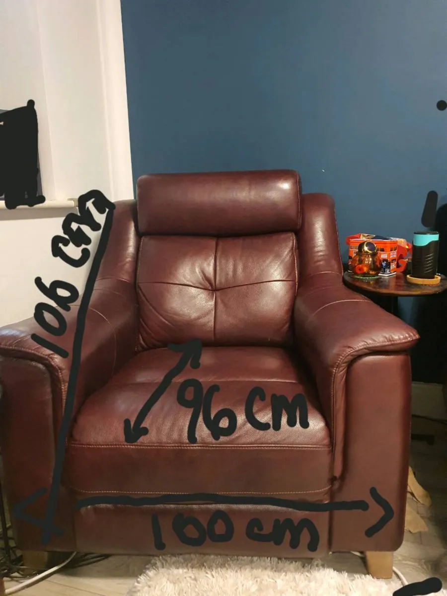 3/2/1 set luxury leather sofa - Image 3