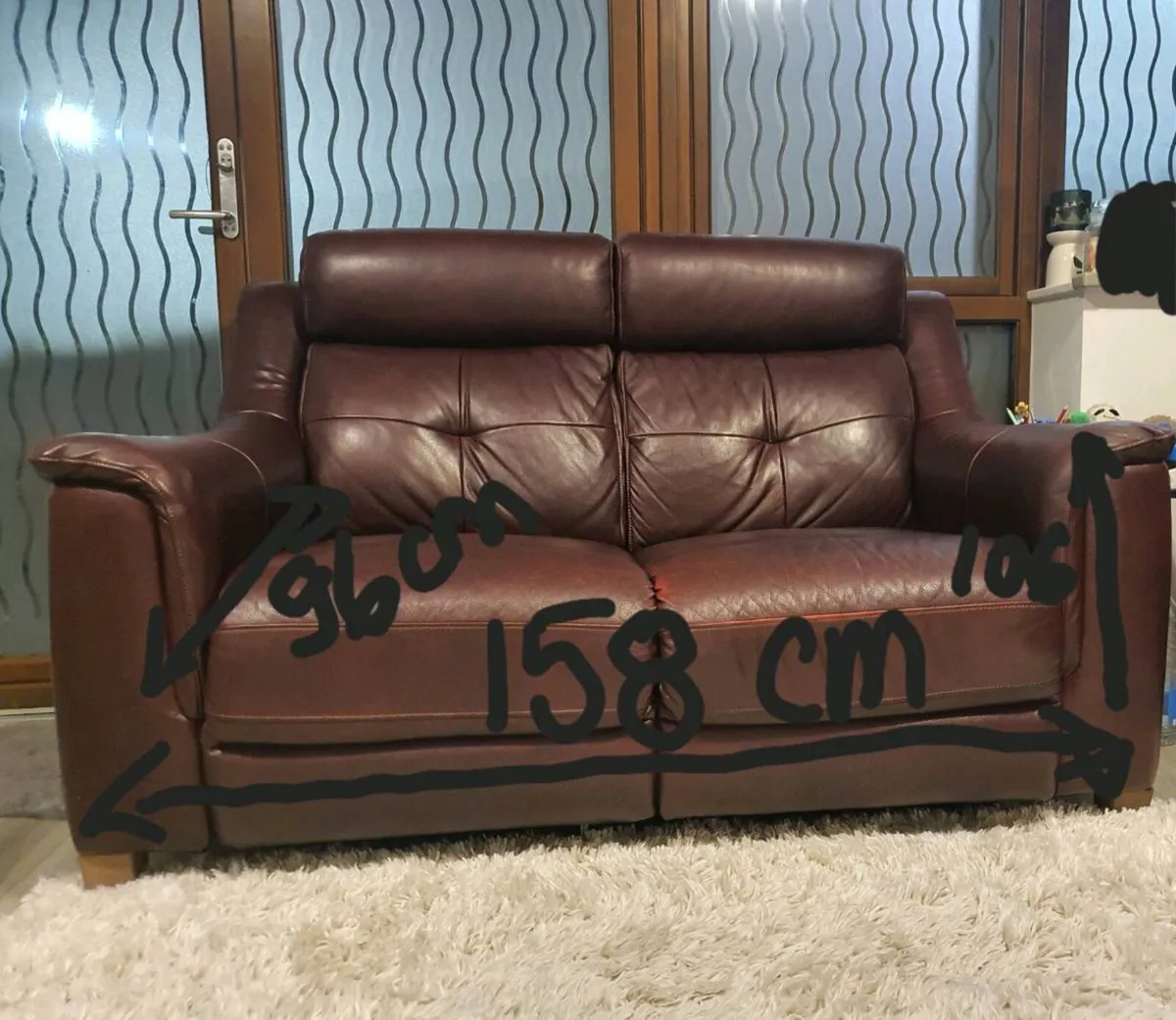 3/2/1 set luxury leather sofa - Image 4