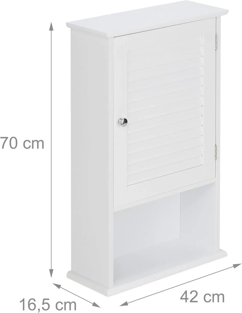 Bathroom Cabinet Free Standing Wooden Storage 3 - Image 3