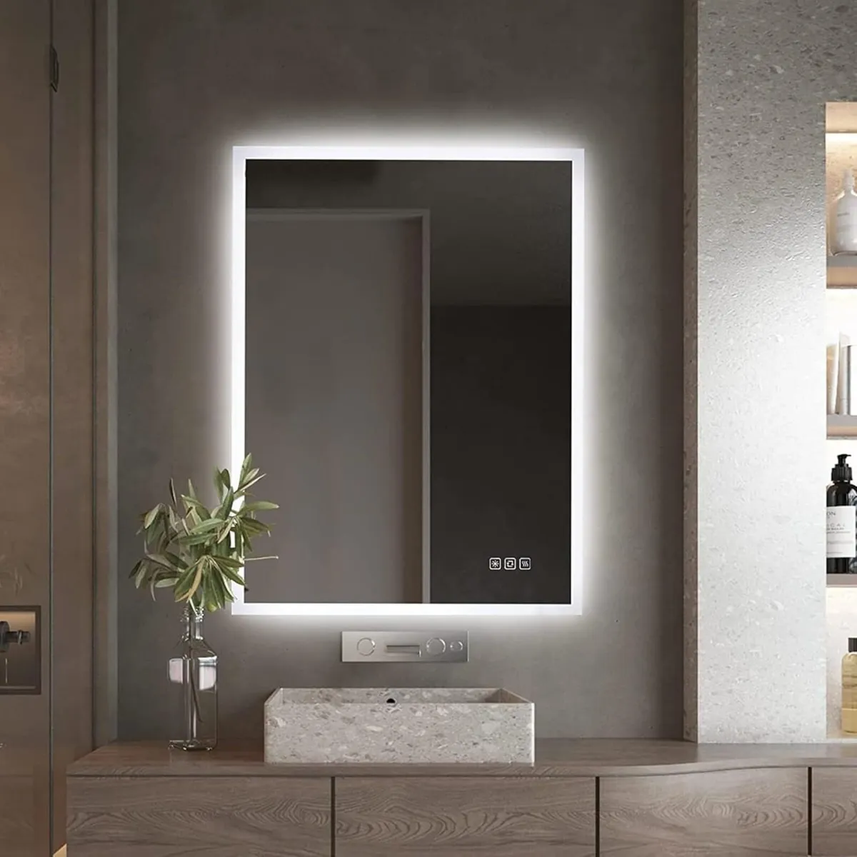 Bathroom LED Mirror 700x500mm Illuminated Backlit - Image 1