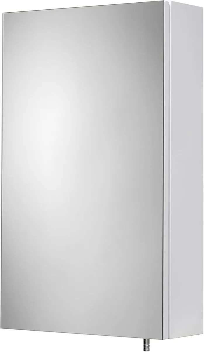 Dawley White Steel Bathroom Mirror Cabinet – East - Image 1