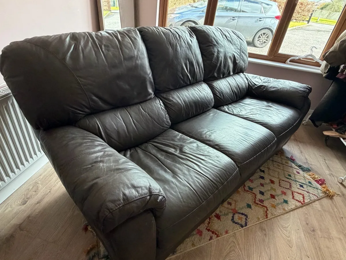 Recliner Leather Couch - Image 3