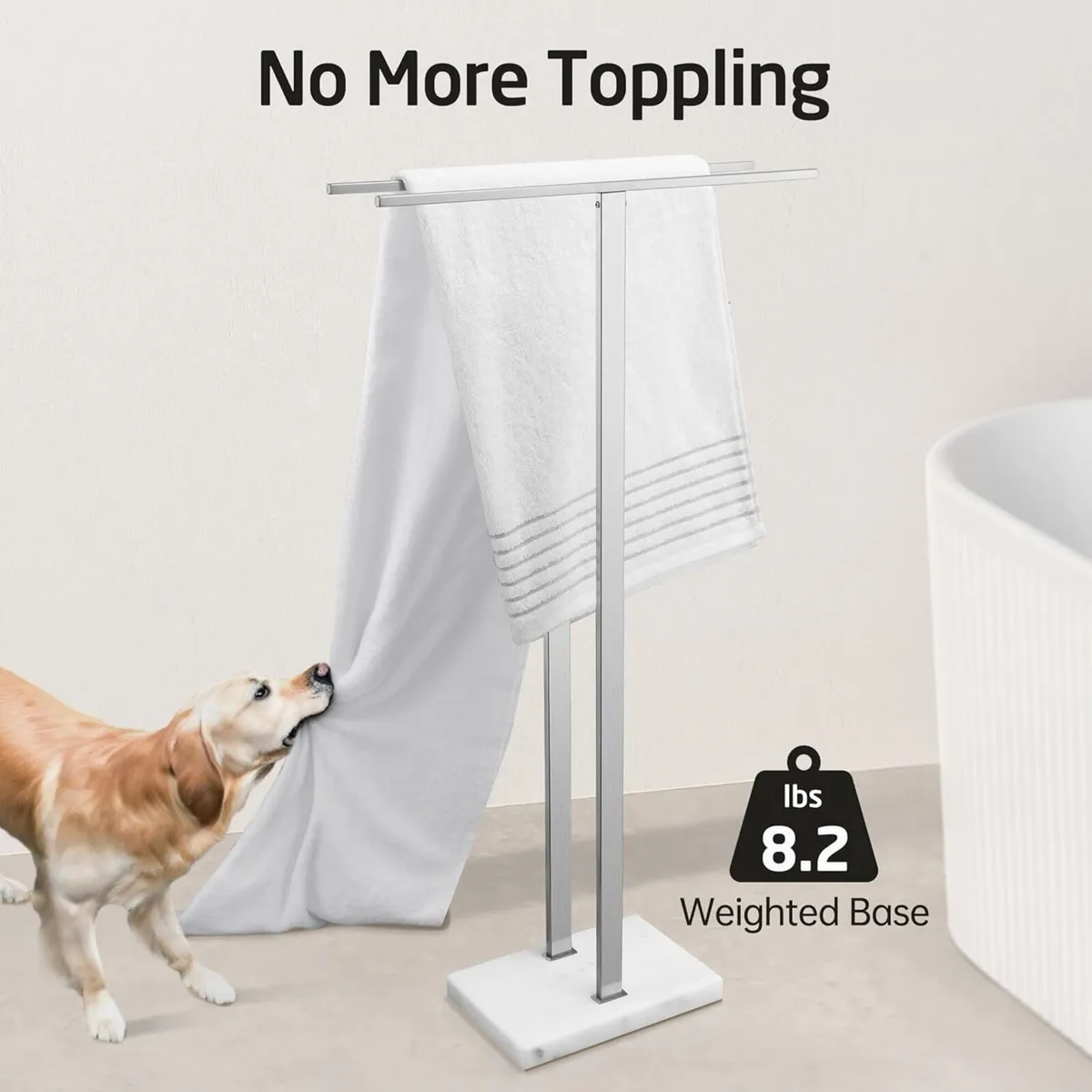 Free Standing Towel Rail for Bathroom Taller - Image 3