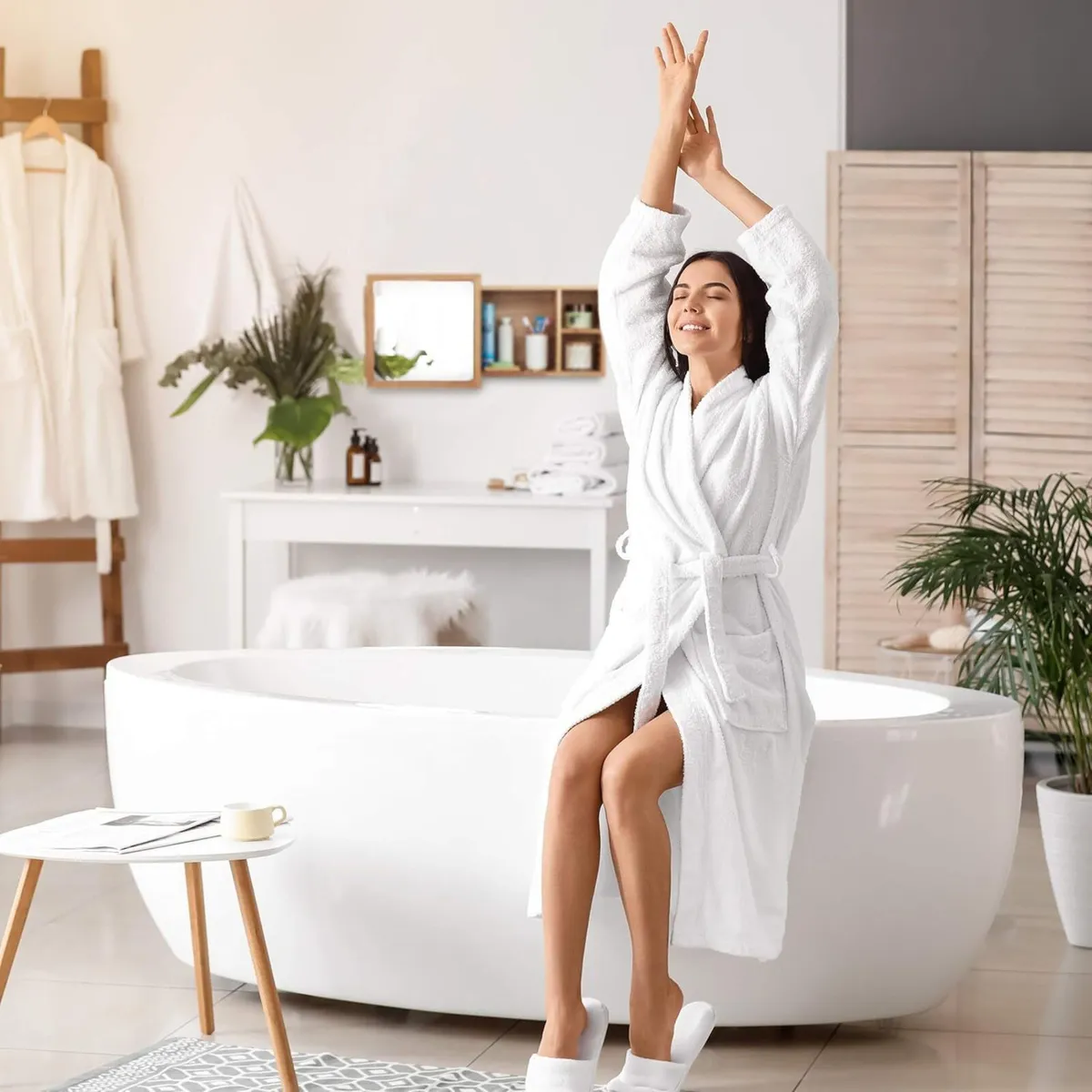 Mirror Bathroom Cabinet Walnut Wood Sliding Oiled - Image 4