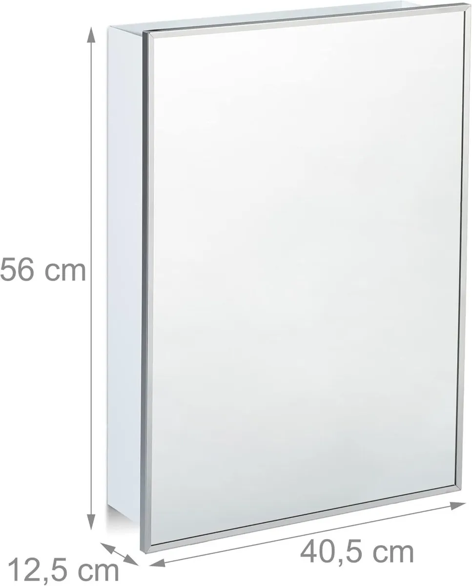 Bathroom Mirror Cabinet Hanging Home Pharmacy - Image 3