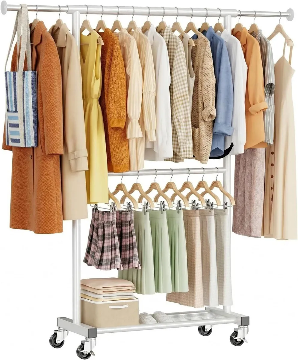 Standard Clothing Garment Rack Rolling Clothes - Image 1