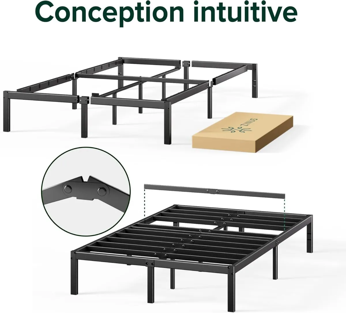 Elias Bed Frame 90 x 190 cm – Height 36 with - Image 4