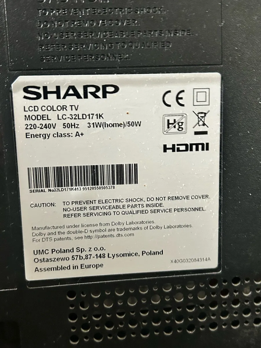 Sharp 32” TV - Image 2