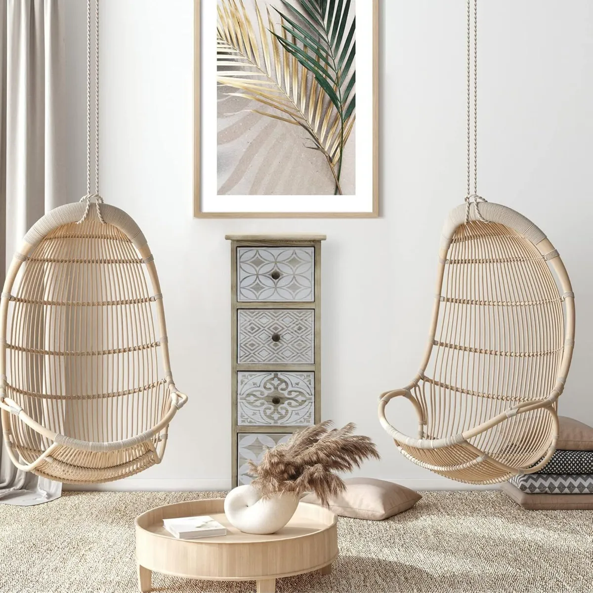 Small Chest of Drawers Narrow Organizer 4 White - Image 2